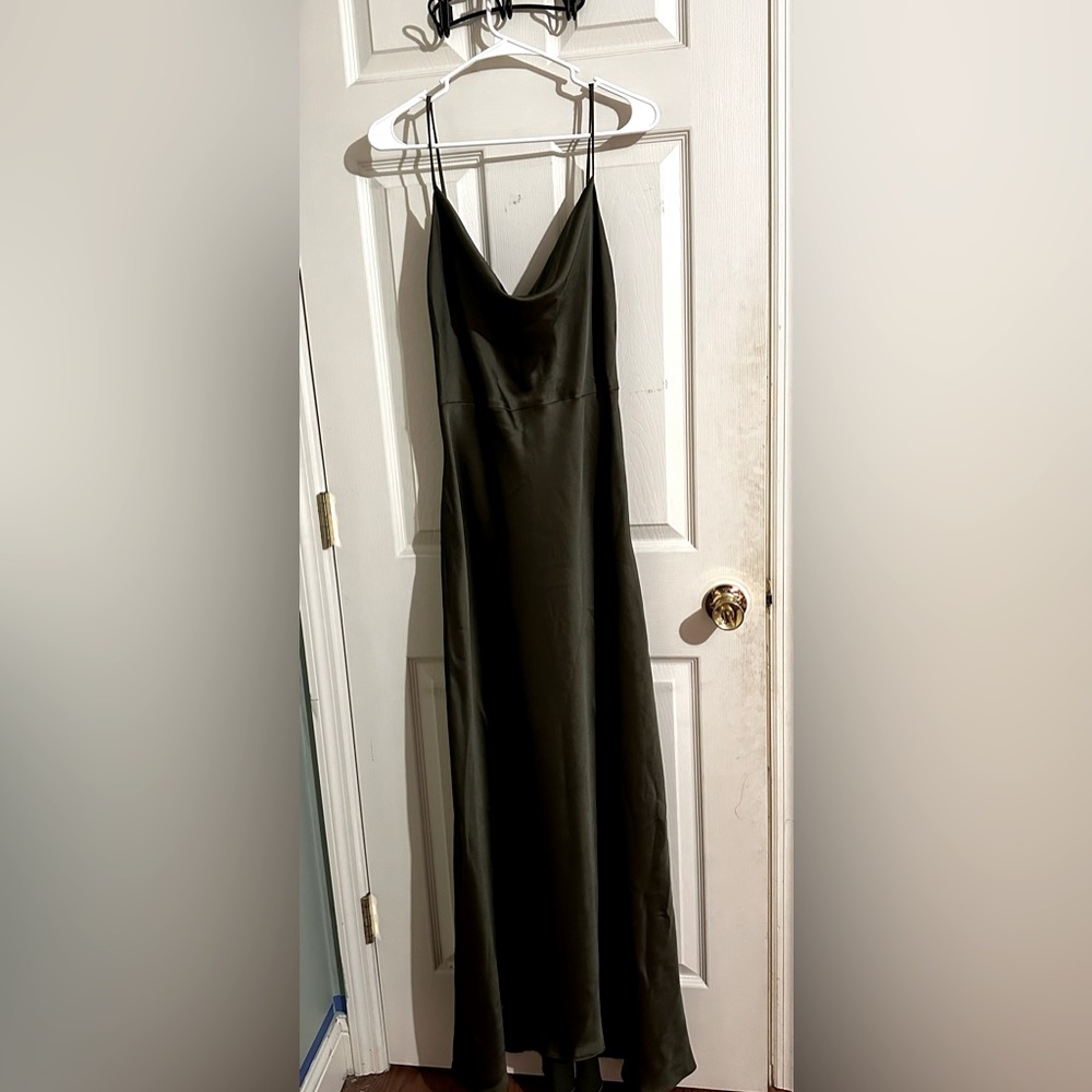 Jenny Yoo bridesmaids dress.  Dark olive green. Size 12